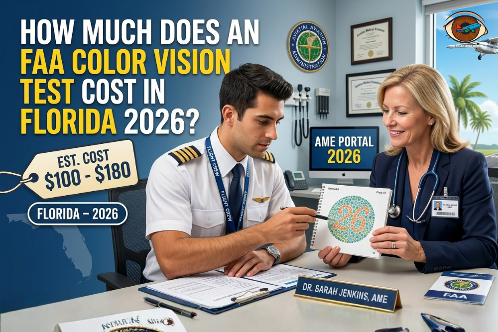 How Much Does an FAA Color Vision Test Cost in Florida 2026?